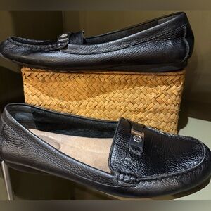 Giani Bernini Leather Loafers Black Comfort Slip On Size 9